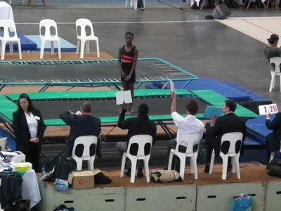 Siphamandla best on blacktop trampoline
